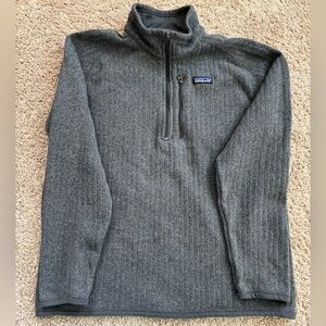 Men’s Patagonia size XL 1/4 zip charcoal gray sweater NWOT